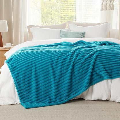 Bedsure GentleSoft Teal California King Size Blanket for - Cozy Soft Blankets for Women, Cute Small Fleece Throws for Girls, Birthday Gifts for Women, 102x96 Inches