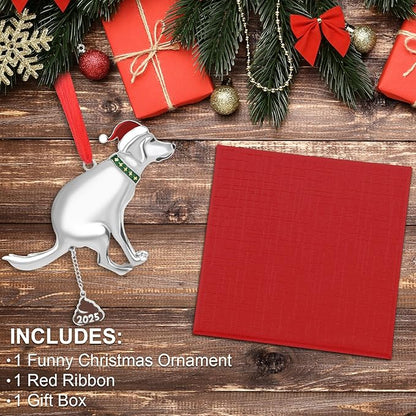 Dog Christmas Ornaments, Funny Dog Ornaments for Tree Decorations, Christmas Novelty Pet Ornament 2025 for Xmas Holiday Exchange Gag Gifts