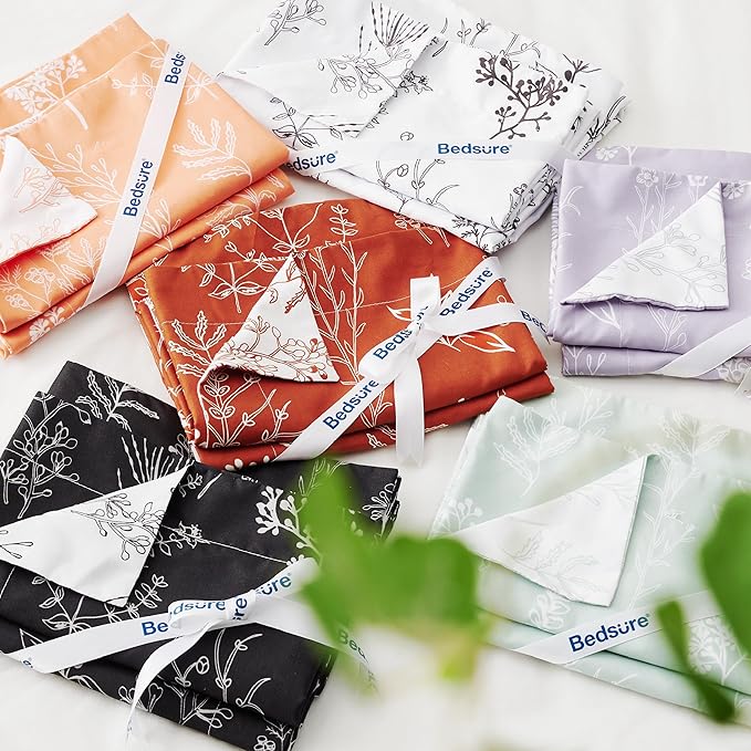 Bedsure Full Comforter Set - Teal Blue Bed Set, 3 Pieces Cute Floral Bedding, 1 Soft Reversible Botanical Flowers Comforter and 2 Pillow Shams