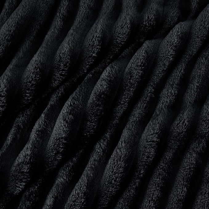 Bedsure GentleSoft Black California King Size Blanket for Bed - Cozy Soft Blankets for Women, Cute Large Throws for Girls, 102x96 Inches