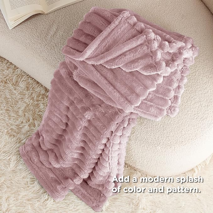 Bedsure GentleSoft Pink Twin XL Blanket for Bed - Cozy Soft Blankets for Women, Cute Small Fleece Throws for Girls, Birthday Gifts for Women Decor Gifts for Mom, 66x90 Inches
