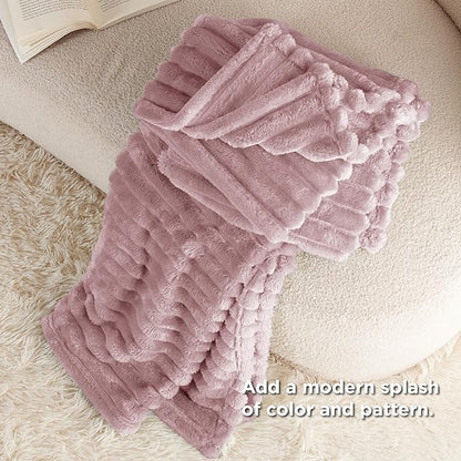 Bedsure GentleSoft Pink Fleece Blanket for  - Cozy Soft Blankets for Women, Cute Small Throws for Girls, Pink Decor Gifts for Home Room Office, 50x60 Inches
