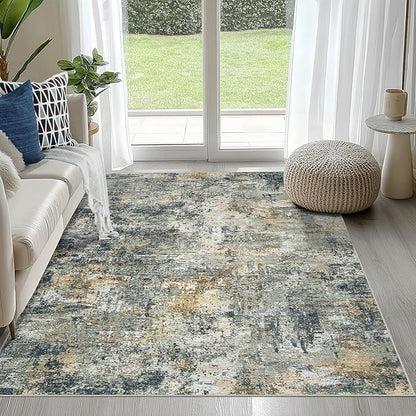 5x8 Area Rugs for Living Room Rug Washable: Abstract Rug for Dining Room Bedroom Carpet Non Slip 5 by 8 Indoor Modern Nursery Home Office Multi