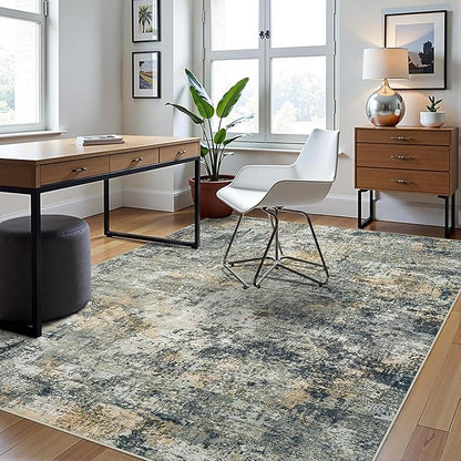 5x7 Area Rugs for Living Room Rug Washable: Abstract Tumble Large Rug for Dining Room Bedroom Carpet Non Slip 5 by 7 Indoor Modern Nursery Home Office Alfombras para Salas Modernas Multi