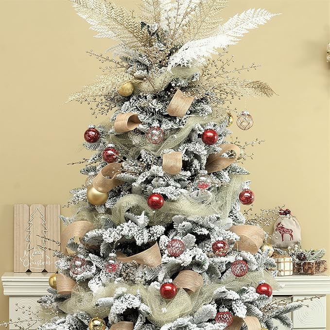 Clear Christmas Ball Ornaments, 30ct 2.36"/6cm Red Shatterproof Christmas Decorations Clear Plastic Ornaments Hanging Decorative Balls Bauble Set for Xmas Tree for Christmas Party Home Decor