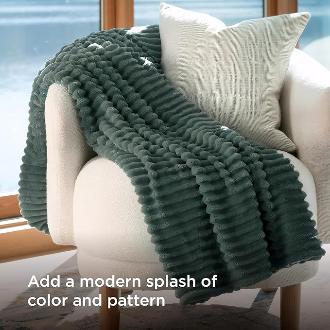 Bedsure GentleSoft Mallard Green Fleece Blanket for - Cozy Soft Blankets for Women, Cute Small Throws for Girls, 60x80 Inches
