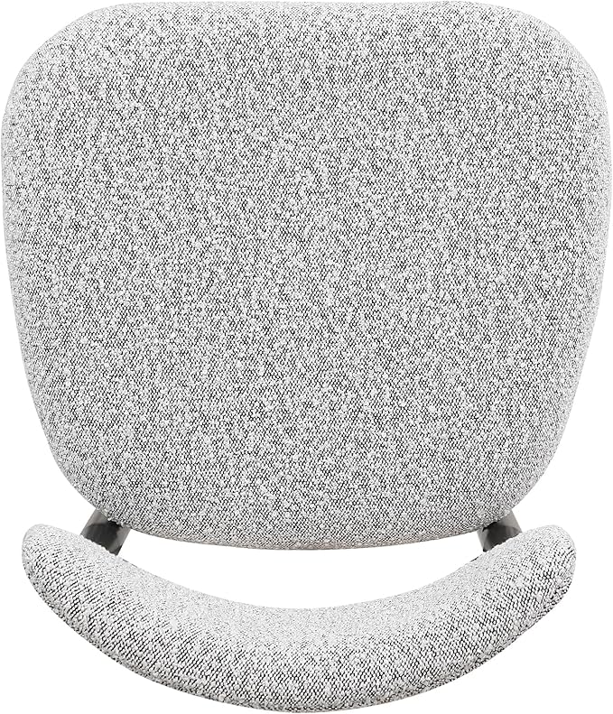 Morden Fort Modern Dining Chairs Set of 4, Boucle Upholstered Chairs with Open Back and Black Metal Legs for Dining Room, Kitchen, Living Room and Apartment