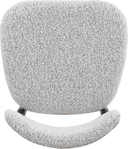 Morden Fort Modern Dining Chairs Set of 4, Boucle Upholstered Chairs with Open Back and Black Metal Legs for Dining Room, Kitchen, Living Room and Apartment