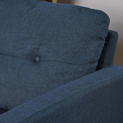5 Pieces Sectional Couch L Shaped Sofa, Blue