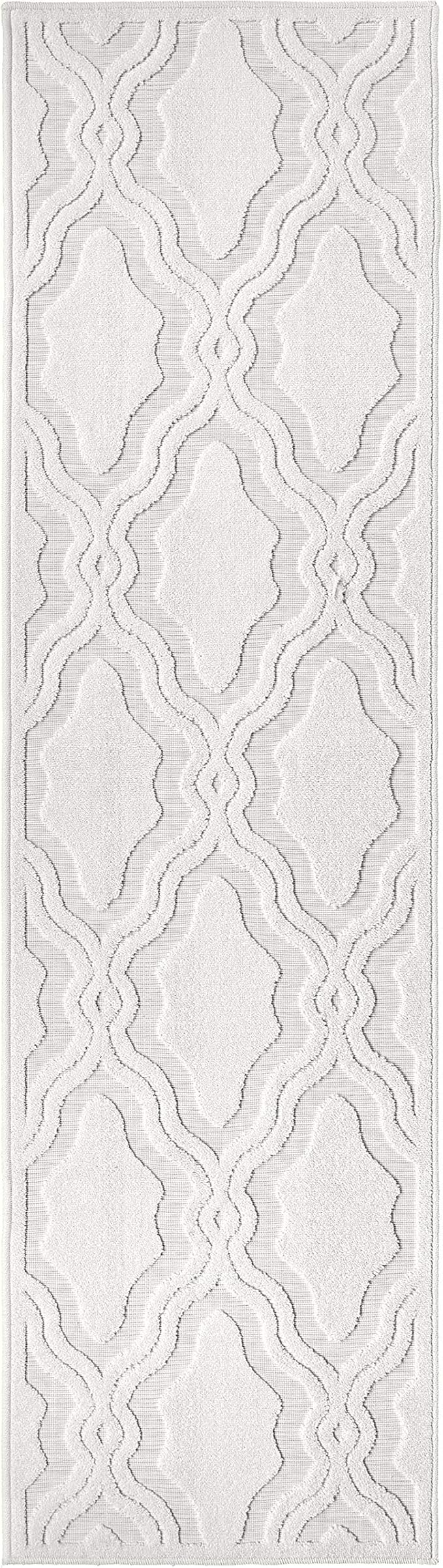 My Texas House Cotton Blossom Runner Rug 1.11x7.6 Indoor Outdoor, Natural