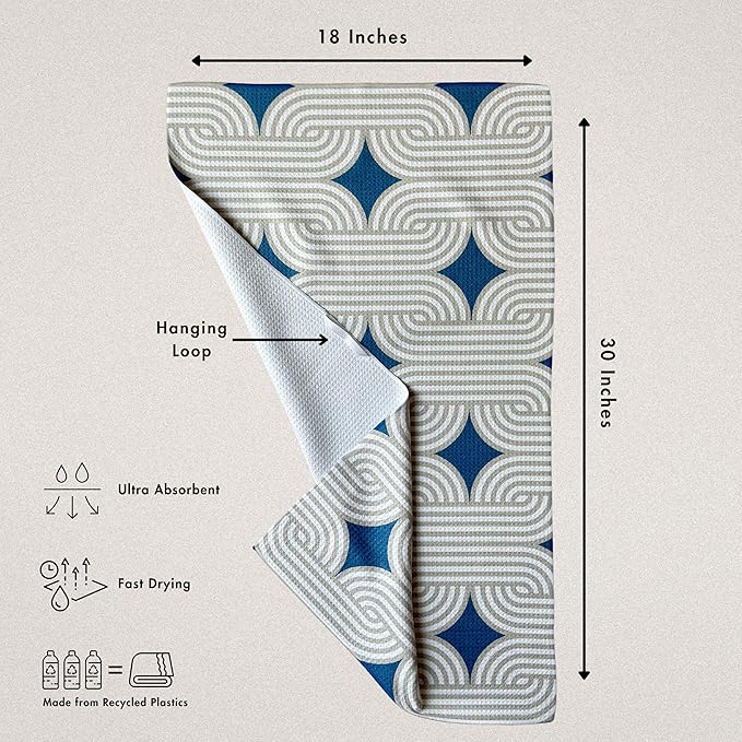 HONED Kitchen Dish Towels Lightweight Absorbent Decorative Tea Towels Quick Dry Waffle Towels 18x30