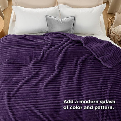 Bedsure GentleSoft Purple Full Blanket for Bed - Cozy Soft Blankets for Women, Cute Large Throws for Girls, 84x90 Inches