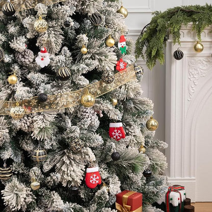 100ct Christmas Ball Ornaments Set, Black and Gold Shatterproof Hand-Painted Hanging Baubles Decoration Bulk for Xmas Tree, Wreath, Garland, Home Holiday Decor