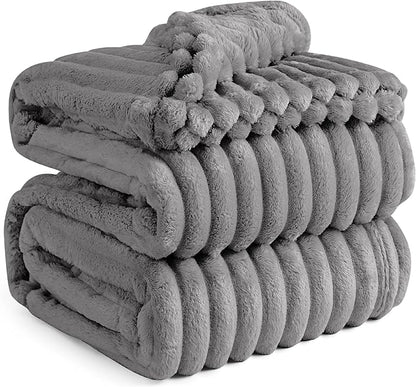 Bedsure GentleSoft Frost Gray California King Size Blanket for - Cozy Soft Blankets for Women, Cute Small Fleece Throws for Girls, 102x96 Inches