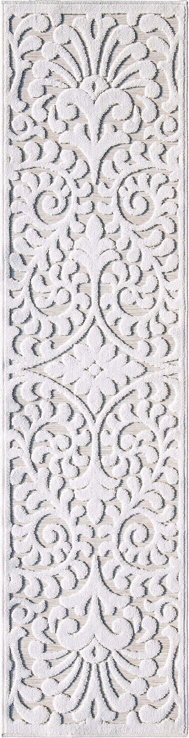 My Texas House Bluebonnets Runner Rug 1.11x7.6 Indoor Outdoor, Natural Driftwood