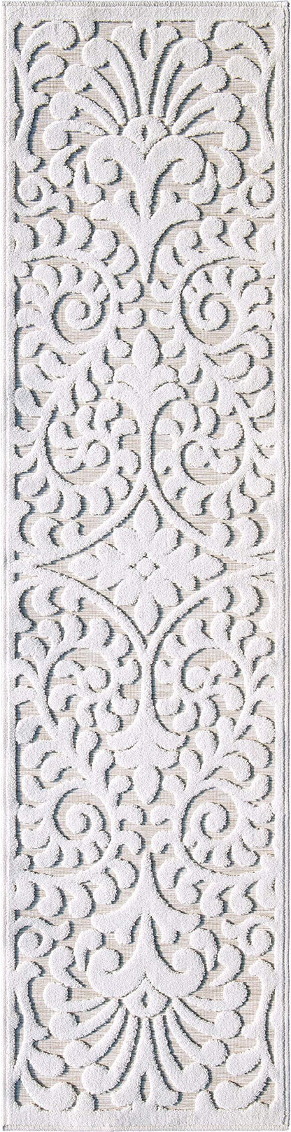 My Texas House Bluebonnets Runner Rug 1.11x7.6 Indoor Outdoor, Natural Driftwood