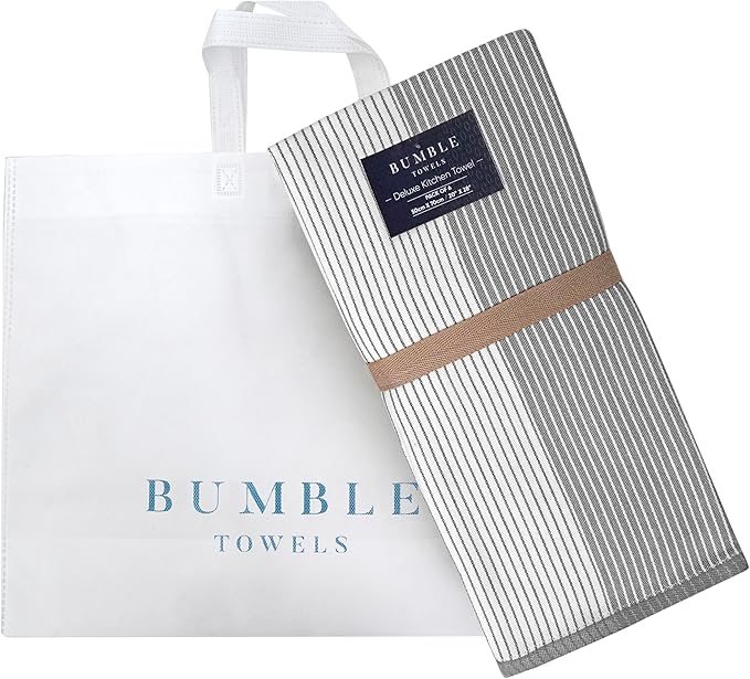 Premium Kitchen Towels 6 Pack Large Cotton Hand Towels Flat Terry Absorbent Tea Towels with Hanging Loop Gray 20x28