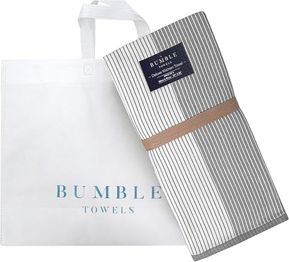 Premium Kitchen Towels 6 Pack Large Cotton Hand Towels Flat Terry Absorbent Tea Towels with Hanging Loop Gray 20x28
