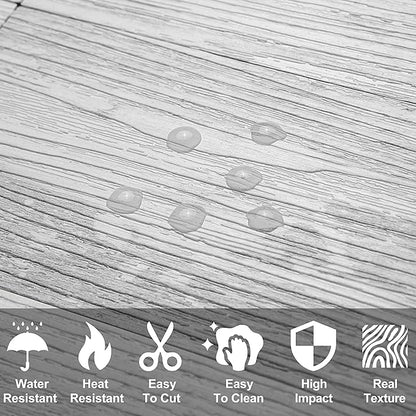 AULIGET 3" x 6" Subway Tile Peel and Stick Backsplash, Thick PVC Stick on Wall Tiles (100, White Birch)