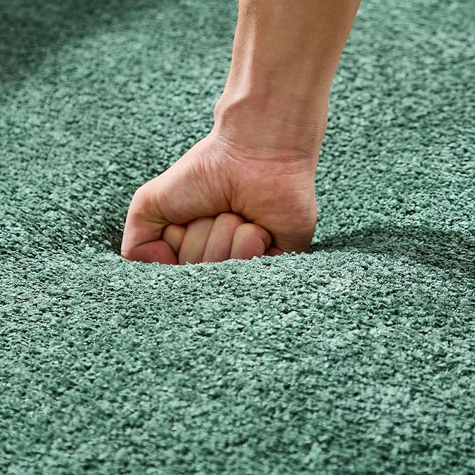 125'' Modern Curved Cloud Sofa Luxury Living Room 5 Seater Combo Sofa Cloud Curve Design Mid Century Upholstered Sofa with Ottoman for Living Room Bedroom Apartment (Boucle, Green)