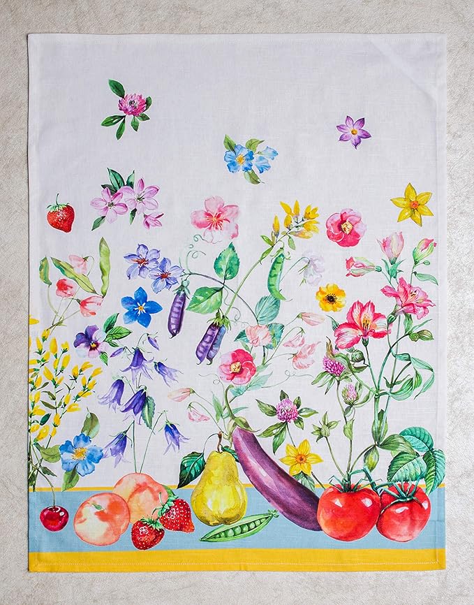 Maison d'Hermine Dish Towels 100% Cotton Absorbent Giverny Set of 3 Spring Summer