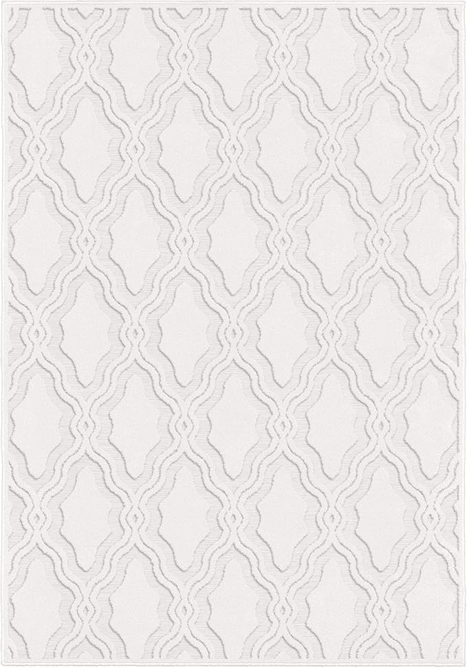 My Texas House Cotton Blossom Area Rug 7.9x10.10 Indoor Outdoor, Natural