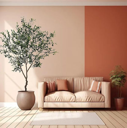 Artificial Olive Tree 7ft(82in,1789leaves) Tall,Faux Olive Tree Indoor Artificial Tree for Modern Home Office Living Room Floor Decor Indoor (2pack)
