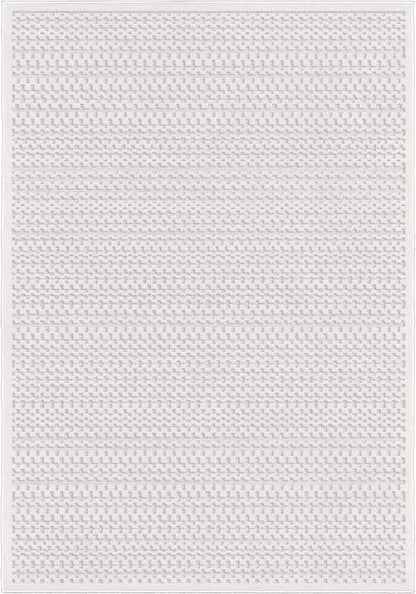 My Texas House Quail Hallow Rug 5.2x7.6 Geometric High-Low Indoor Outdoor, Natural