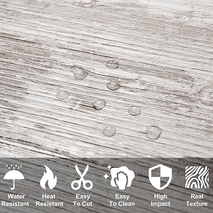 AULIGET 3" x 6" Subway Tile Peel and Stick Backsplash, Thick PVC Stick on Wall Tiles (100, Brown Birch)