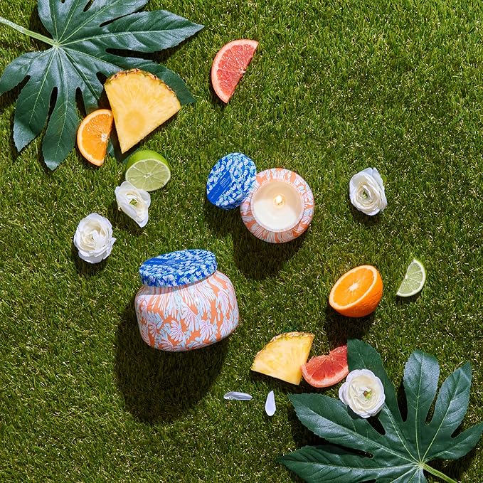 Capri Blue Scented Candles - Pattern Play Glass Jar Candles - Long Lasting Soy Wax Blend - Luxury Home Decor - Notes of Vanilla, Bergamot, & Sandalwood - Gifts for Women (Havana Vanilla, 8 oz)