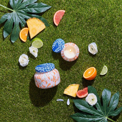 Capri Blue Scented Candles - Pattern Play Glass Jar Candles - Long Lasting Soy Wax Blend - Luxury Home Decor - Notes of Vanilla, Bergamot, & Sandalwood - Gifts for Women (Havana Vanilla, 19 oz)