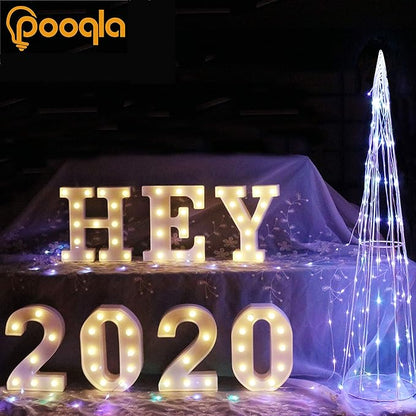 Pooqla LED Marquee Letter Lights Sign, Light Up Alphabet Letter for Home Party Wedding Decoration S