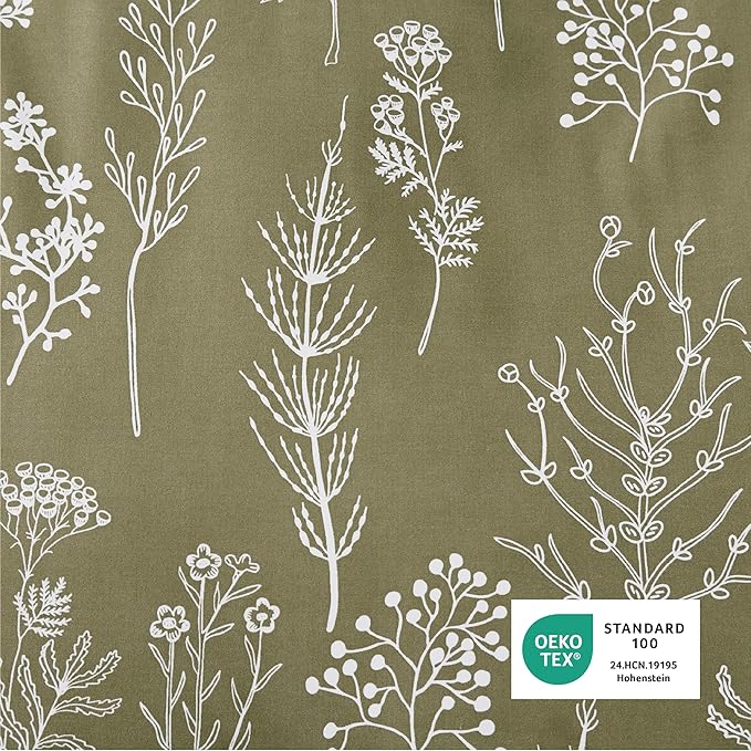 Bedsure Twin/Twin XL Comforter Set - Olive Green Bed Set, 2 Pieces Cute Floral Bedding, 1 Soft Reversible Botanical Flowers Comforter and 1 Pillow Sham