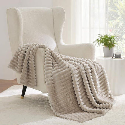 Bedsure GentleSoft Twin XL Blanket for - Cozy Soft Blankets for Women, Cute Small Fleece Throws for Girls, Linen, 66x90 Inches