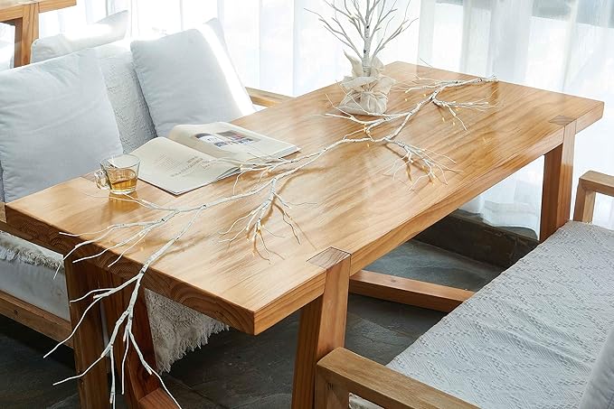 Fudios Lighted Birch Garland Battery Operated with 8 Functions 48 LED Warm White and Multi Color Lights 6FT,Pre Lit White Vine Garland for Fireplace Mantle Christmas Holiday Decor Indoor Outdoor use