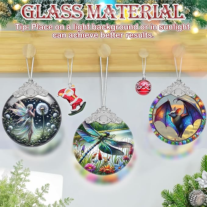 Christmas Ornament, 2025 Ornaments for Christmas Tree, Stained Glass Hanging Ornament, Holiday Ornaments, Unique Gift Idea - Dragonfly