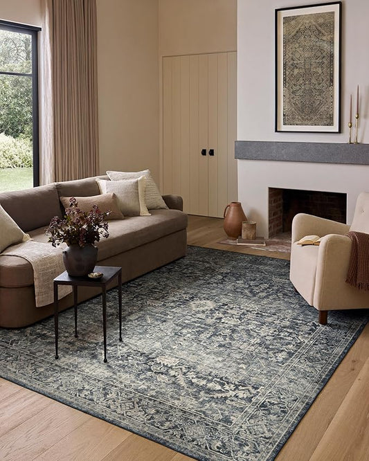 Loloi Amber Lewis Josie Collection JOS-01 Ocean Natural 9'-0" x 12'-0" .13" Area Rug
