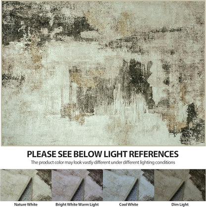 5x8 Area Rugs for Living Room Rug Washable: Abstract Rug for Dining Room Bedroom Carpet Non Slip 5 by 8 Indoor Modern Nursery Home Office Coffee