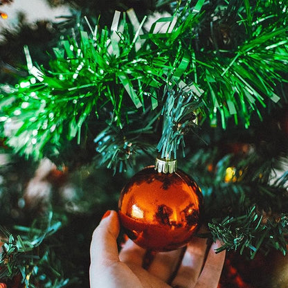 CANREVEL 4 Pieces 26.2 Ft Christmas Garland Metallic Shiny Twist Tinsel Garland Hanging Decorations for Christmas Tree, Mantle, Stairs Railing Decorations - Green