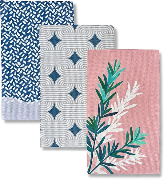 HONED Premium Microfiber Dish Towels Set of 3 Quick Dry Waffle Tea Towels 18x30 Tabletop Decor