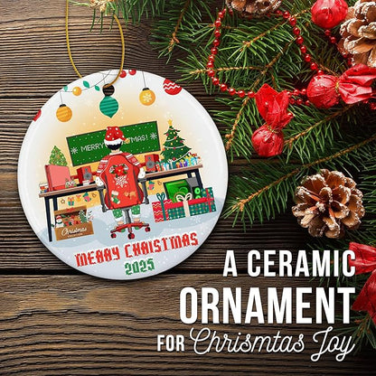 ZAGKOO Gamer Ornaments for Christmas Tree - Gaming Christmas Ornaments for Teen Boys, Gamers, Sons, Brothers - Video Gamer Gifts for Him, Holiday Present Ideas - Ceramic Xmas Ornament Decorations 2025