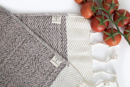 SMYRNA TURKISH COTTON Herringbone Series Kitchen Dish Towels Pack of 4, Machine Washable Wash Cloths, Ultra Soft, Absorbent, Prewashed and Quick Dry Turkish Dish Towels, 15x26 Inch (Blush Pink)