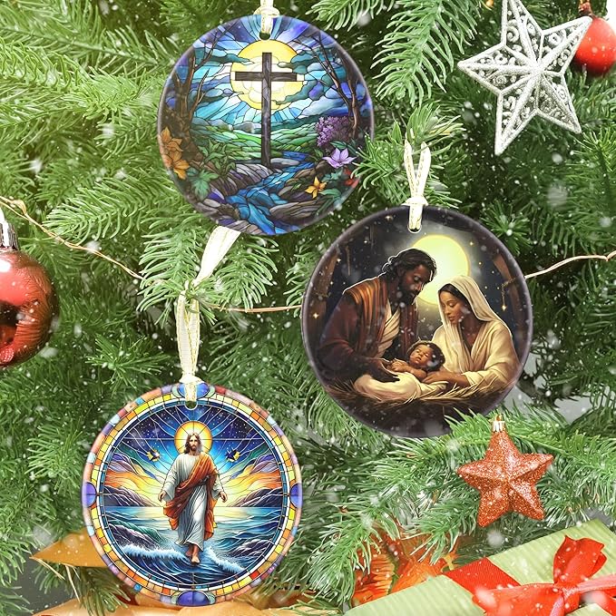 Nativity Christian Ornament - Religious Gift Idea for Christmas Tree