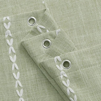 MitoVilla Sage Green Shower Curtain 72 x 78, Boho Farmhouse 78 inch Long Polyester Linen Tassel Ultra Thick Heavy Duty Fabric Shower Curtains for Chic Cottagecore French Rustic Bathroom Decor