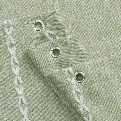 MitoVilla Sage Green Boho Extra Long Shower Curtain 72 x 84, Modern Farmhouse 84 inch XL Rustic Polyester Linen Tassel Heavy Duty Shower Curtain Set with Hooks for Cottagecore Country Bathroom Decor