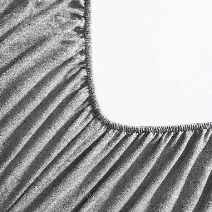 Calvin Klein - Queen Bed Sheets, Soft Melange Flannel Bedding Set with Deep Pockets, Oeko-TEX Certified (Melange Flannel Silver Grey, Queen)