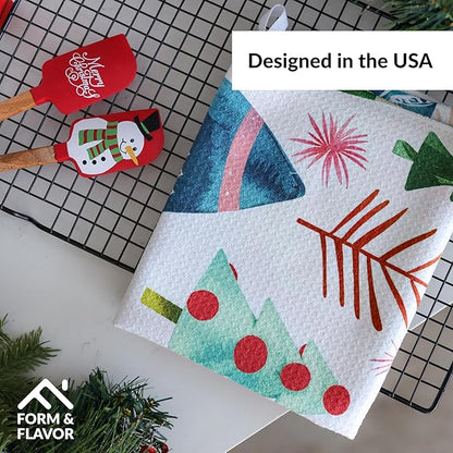 Christmas Dish Towels Set Holiday Kitchen Towels Tea Towels Decorative Hand Towels