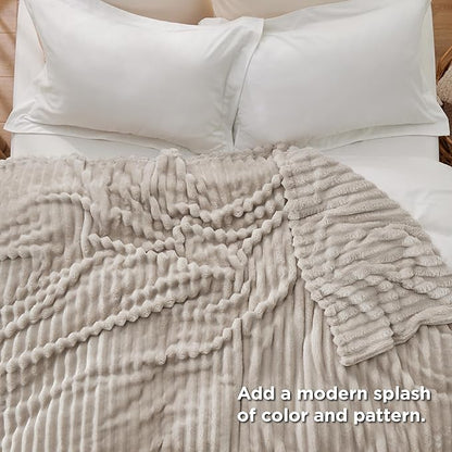 Bedsure GentleSoft California King Size Blanket for Bed - Cozy Soft Blankets for Women, Cute Large Throws for Girls, Linen, 102x96 Inches