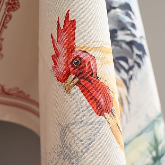 Maison d'Hermine 100% Cotton Kitchen Towels Campagne Coq Set of 2 Quick Drying Dish Towels Spring Summer