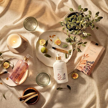 Thymes Aromatic Jar Candle - Sienna Sage Scented Candle for a Warm Home Fragrance - Notes of Palo Santo Wood, Clary Sage, and Amber - Matte White Candles (7.5 oz)